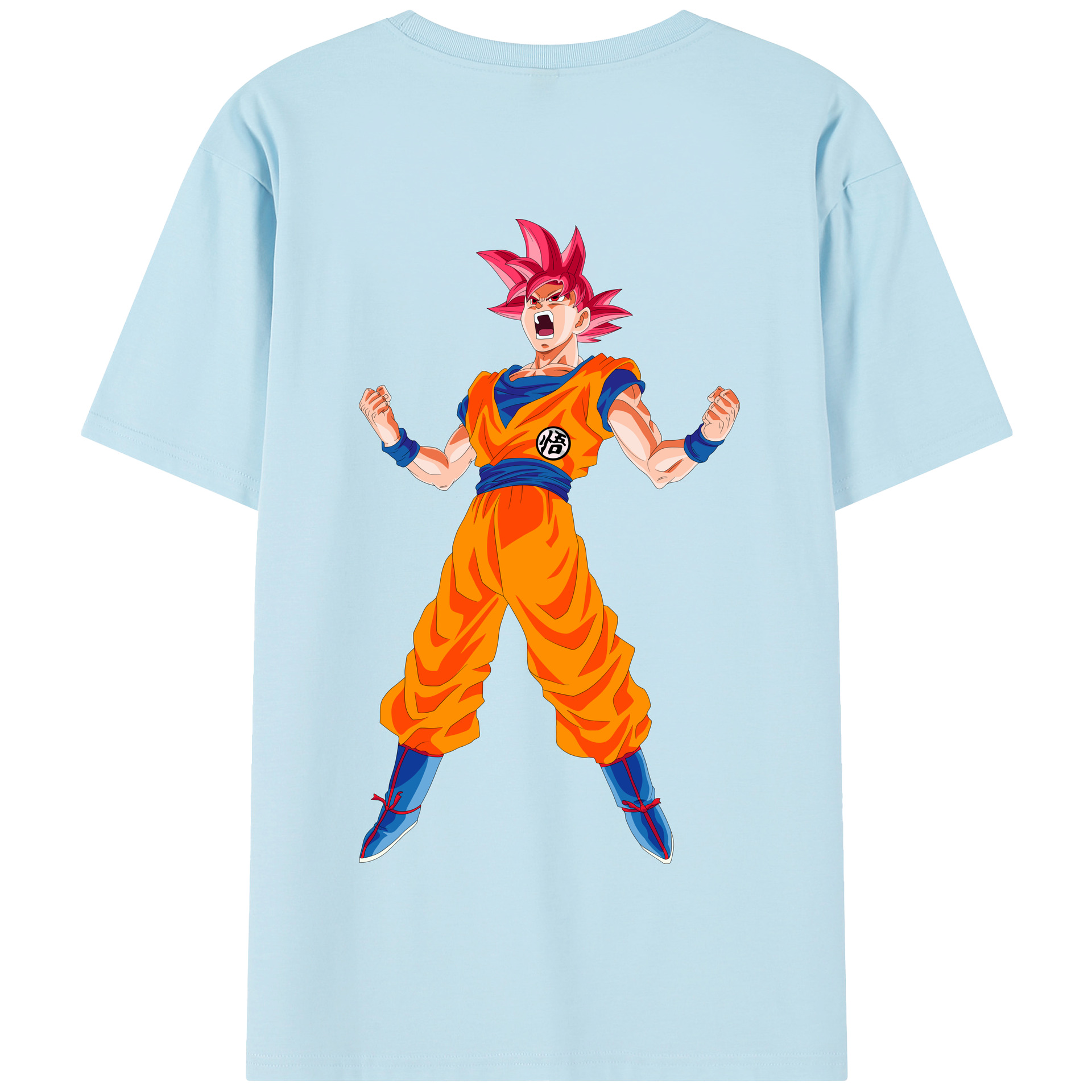 （画像用） ドラゴンボール 孫悟空（そん ごくう）Son Goku カカロット DRAGON BALL Kakarotto 綿100％半袖Tシャツ（背面プリント）